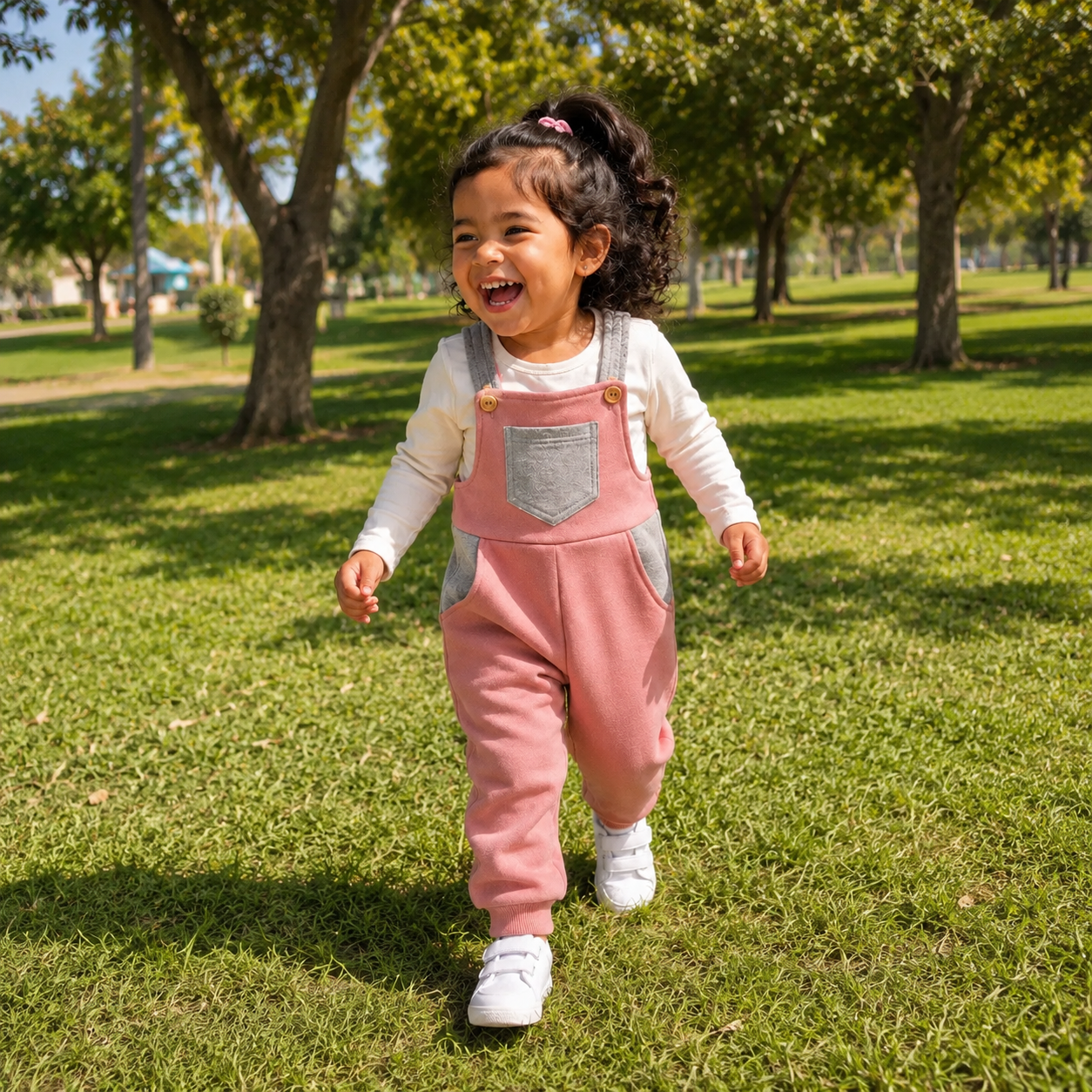 Overol Carpintero Niña Palo Rosa French Terry | Talla 2 y 4 | 1-3 Años | Baby Ant